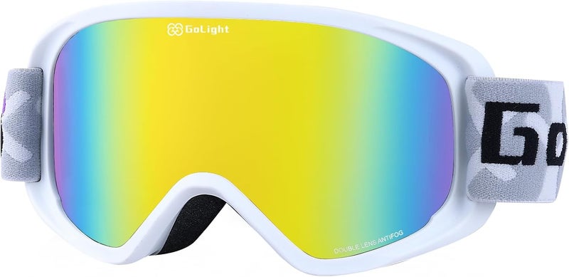Golight Youth, Teen & Small-Face Adult Ski Goggles – Safe Fit for Small Faces, Anti-Fog Lens & UV400 Full Protection - Image 1